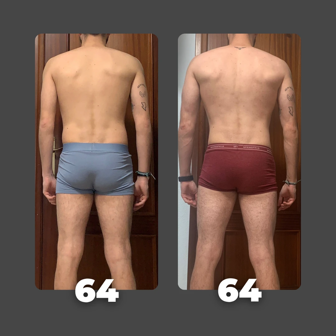 Transformación de cliente: recomposición manteniendo 64 kg