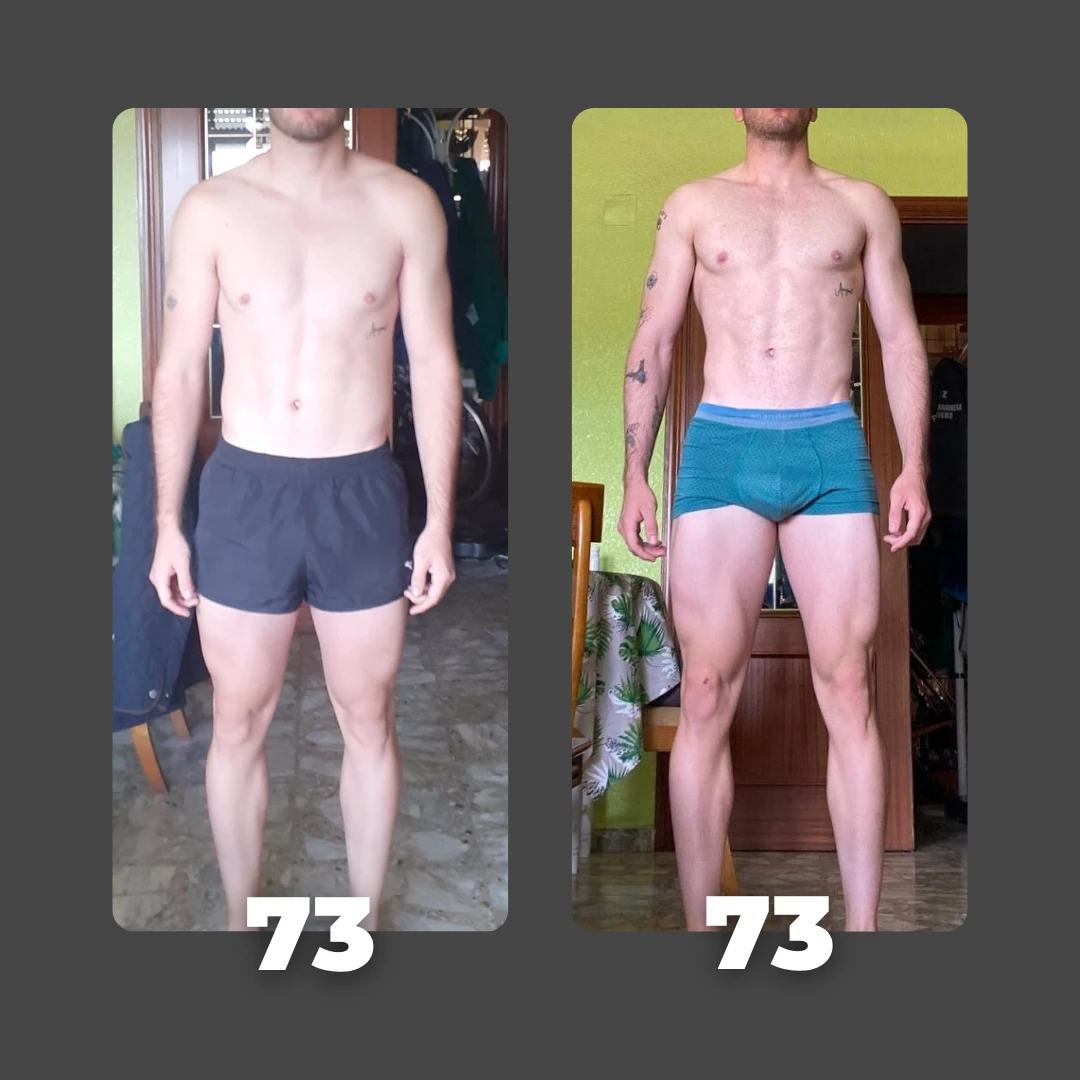 Transformación de cliente: recomposición manteniendo 73 kg
