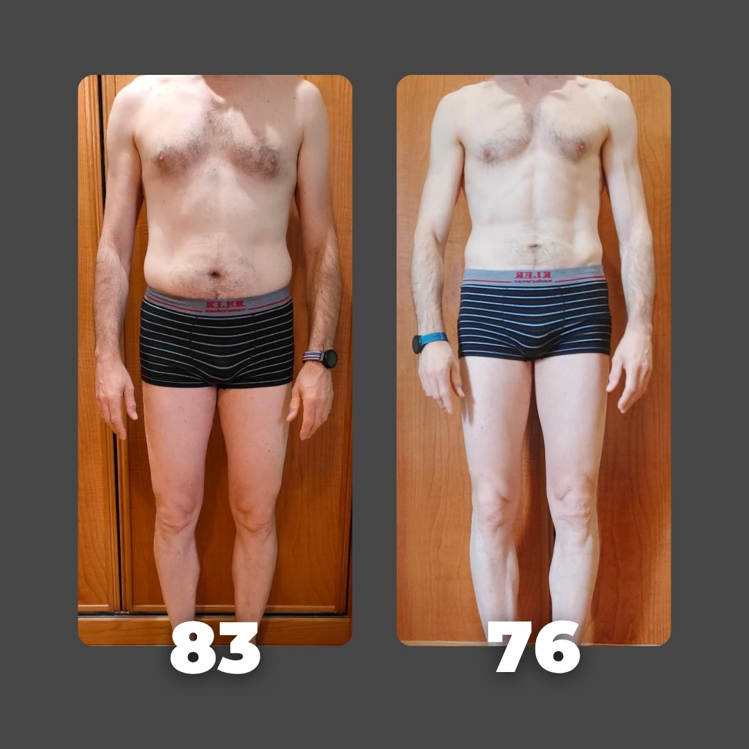 Transformación de cliente: de 83 a 76 kg