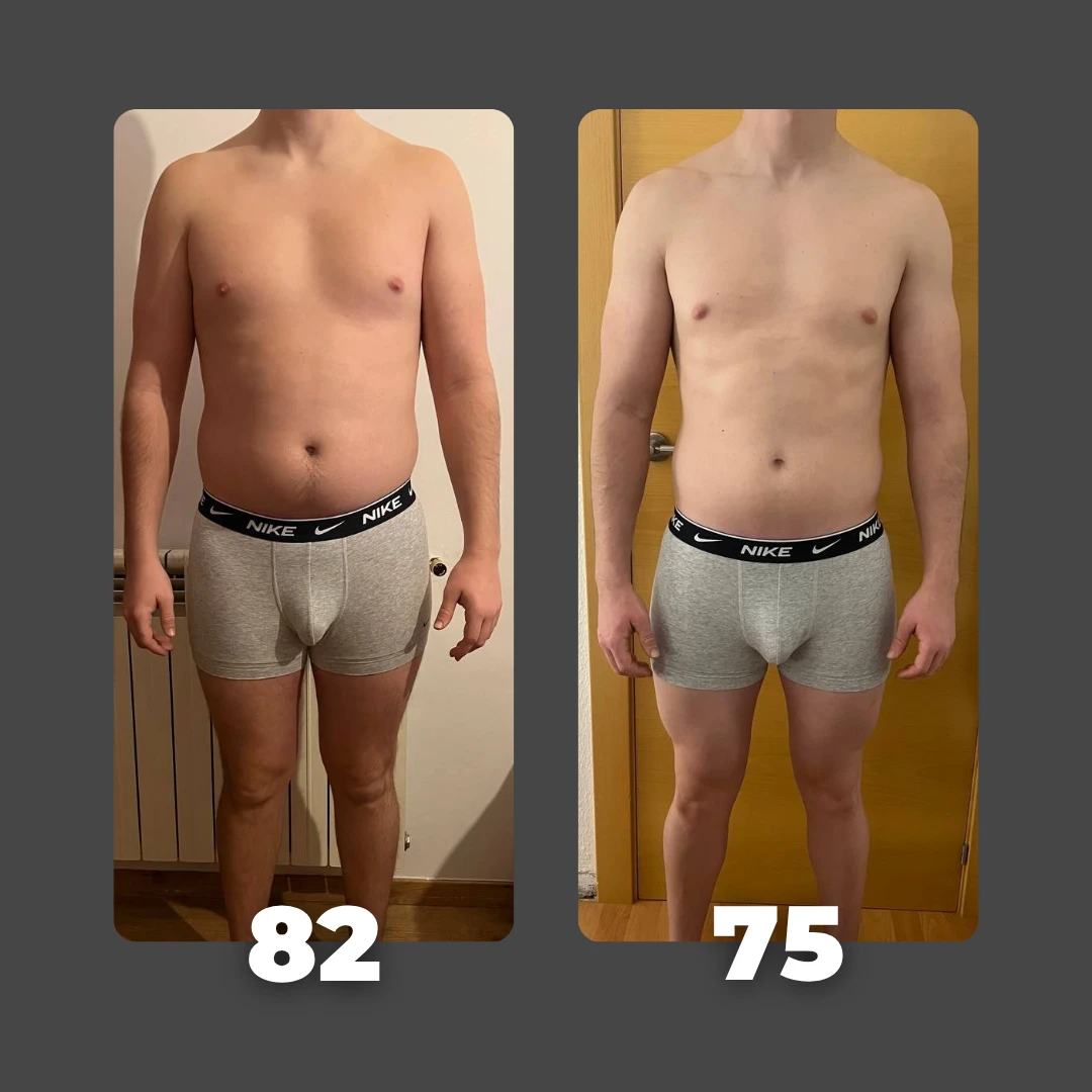Transformación de cliente: de 82 a 75 kg