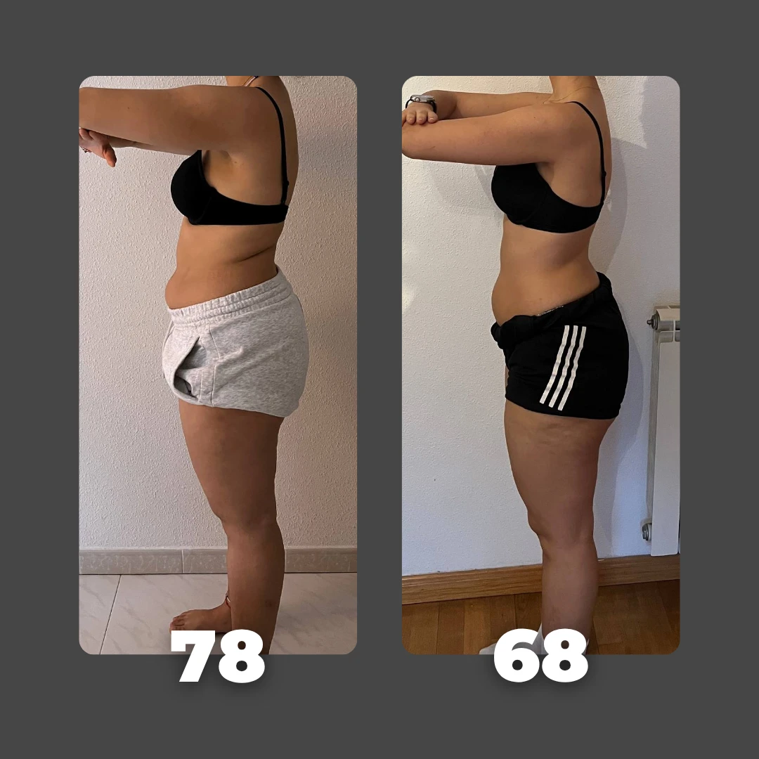 Transformación de cliente: de 78 a 68 kg